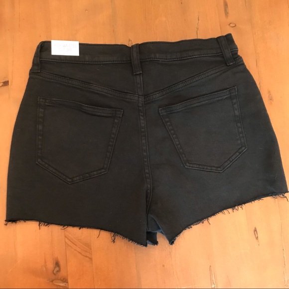 NWT Victorias Secret PINK High Waisted Black Jean Shorts - Picture 2 of 9
